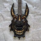 Guitare Électrique Sculptée Tête de Bœuf