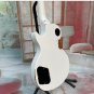 Guitare Électrique 6 Cordes Noir et Blanc à Motif Grille
