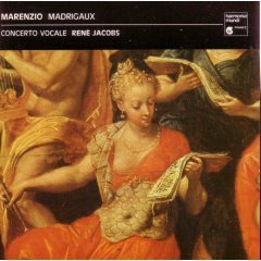 marenzio : madrigaux a 5 et 6 voix, rene jacobs / concerto vocale, CD 1982/1988 harmonia mundi, mint