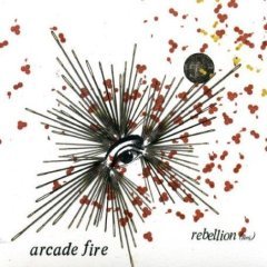 arcade fire - rebellion (lies) CD single 2004 rough trade 3 tracks used near mint