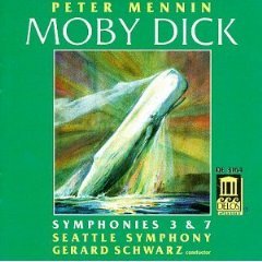 peter minnin - moby dick symphonies 3 & 7 - gerard schwarz CD 1996 delos BMG Direct like new