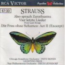 strauss - also sprach zarathustra / vier letzte lieder / die frau ohne schatten act II CD RCA mint