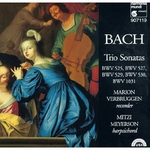bach trio sonatas - verbruggen & meyerson CD 1994 harmonia mundi BMG Direct used mint