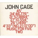 john cage - music for five CD 2-discs 1991 hat hut used mint