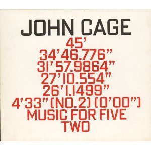 john cage - music for five CD 2-discs 1991 hat hut used mint