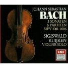 bach 3 sonaten & partiten BWV 1001 - 1006 - kuijken violin CD 2-discs 1983 1987 EMI DHM like new