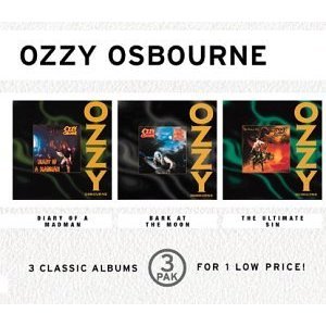 ozzy osbourne - diary of a madman bark at the moon the ultimate sin CD 3-disc set 1998 sony mint