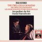 brahms two cello sonatas - jacqueline du pre and daniel barenboim CD 1989 EMI used mint