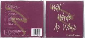 greg lyons - with words as weave CD 1995 lyons tracks 17 tracks used mint