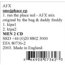 smojphace ep - aphex twin afx CD ep 2003 rephlex UK used mint