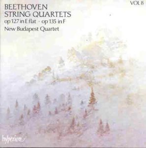 beethoven string quartets op 127 + 135 - new budapest quartet CD 1992 hyperion