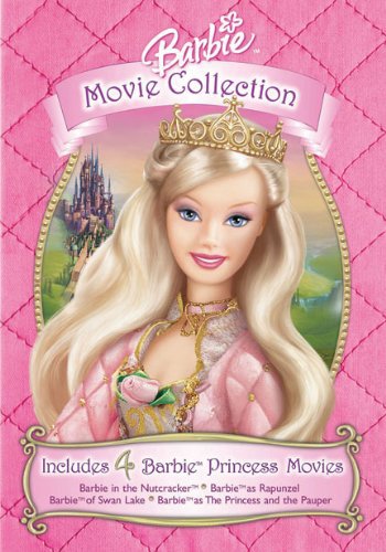barbie movie collection - nutcracker rapunzel swan lake princess and pauper 4-DVD set