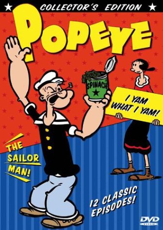 popeye the sailor man collectors edition DVD 12 episodes 2004 delta 74 mins B&W color new