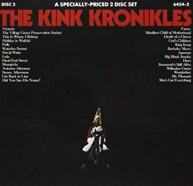kinks - kink kronikles CD 2-discs 1972 reprise WEA 28 tracks used like new