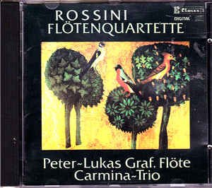 rossini - flotenquartette - peter-lukas graf, flote + carmina-trio CD 1987 claves sanyo used mint