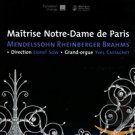 maitrise notre-dame de paris - mendelssohn rheinberger brahms CD 2010 used