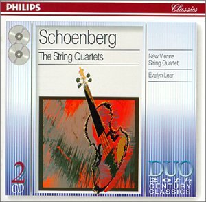 schoenberg - string quartets - new vienna string quartet + evelyn lear 2CDs 1999 philips like new