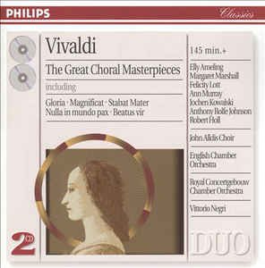 vivaldi - great choral masterpieces CD 2-discs 1998 philips used like new