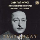 jascha heifetz - unpublished recordings - beethoven lalo chausson CD 2001 testament UK like new
