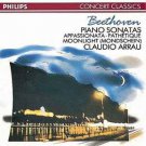 beethoven piano sonatas ops. 13, 57, 27 - claudio arrau CD 1989 philips used like new