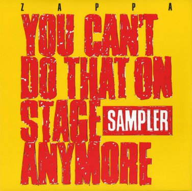 frank zappa you can't do that on stage anymore sampler lp Zappa records zr1742 2 lp color new