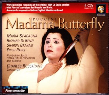 puccini: madama butterfly - spacagna, di renzi, graham, rosekrans 4CDs 1996 vox like new VOX47525