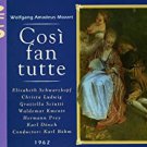 mozart: cosi fan tutte - schwarzkopf, ludwig, sciutti, bohm 1962 2CDs gala used GL100503