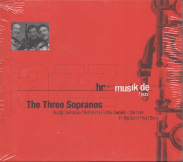 three sopranos - buddy defrance rolf kuhn eddie daniels CD 2001 hr media autographed like new