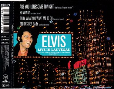 elvis presley - live in las vegas CD single 1991 RCA 4 tracks like new PD49178