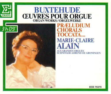 buxtehude: &Aring;�uvres Pour Orgue - marie-claire alain CD 3-discs 1988 erato like new ECD 75370
