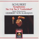 schubert symphonies no. 5 & 8 berlin philharmonic and karajan CD 1985 EMI mint