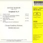 mahler: symphonie no.9 - chicago symphony orchestra, boulez CD 1998 DG BMG Direct like new