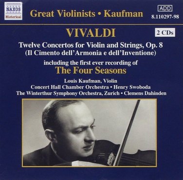 vivaldi: twelve concertos for violin and strings op.8 including four seasons - kaufman 2CDs naxos
