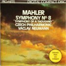 mahler : symphony no.8 czech philharmonic vaclav neumann CD 2-discs 1985 proarte like new 2CDD-204-2
