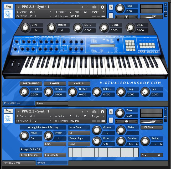 Waldorf PPG Wave 2.3 Kontakt Library NKI Virtual Instrument Software