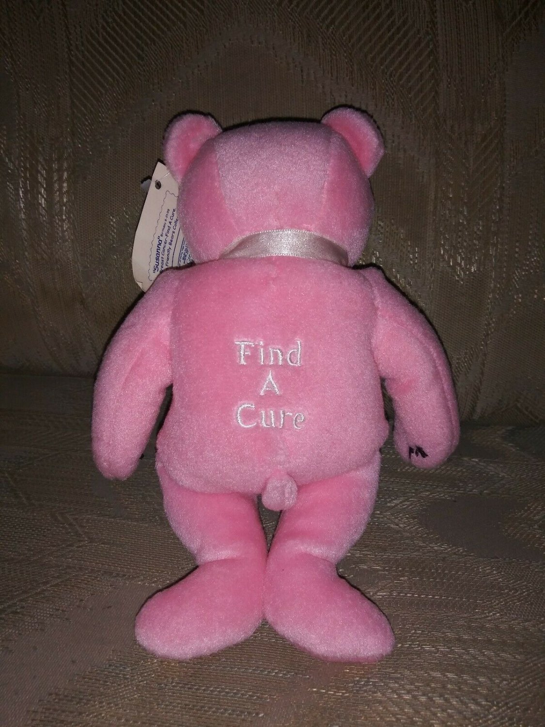 Postal Pals Susanna Breast Cancer Plush Find A Cure 8" Pink Teddy NWT