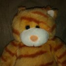 Build A Bear Workshop Tabby Cat Plush 16" Orange Striped Beanbag Stuffed Animal