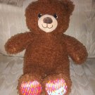 Build A Bear Workshop Happy Birthday On Paw Teddy Plush 15" Red Candles Brown