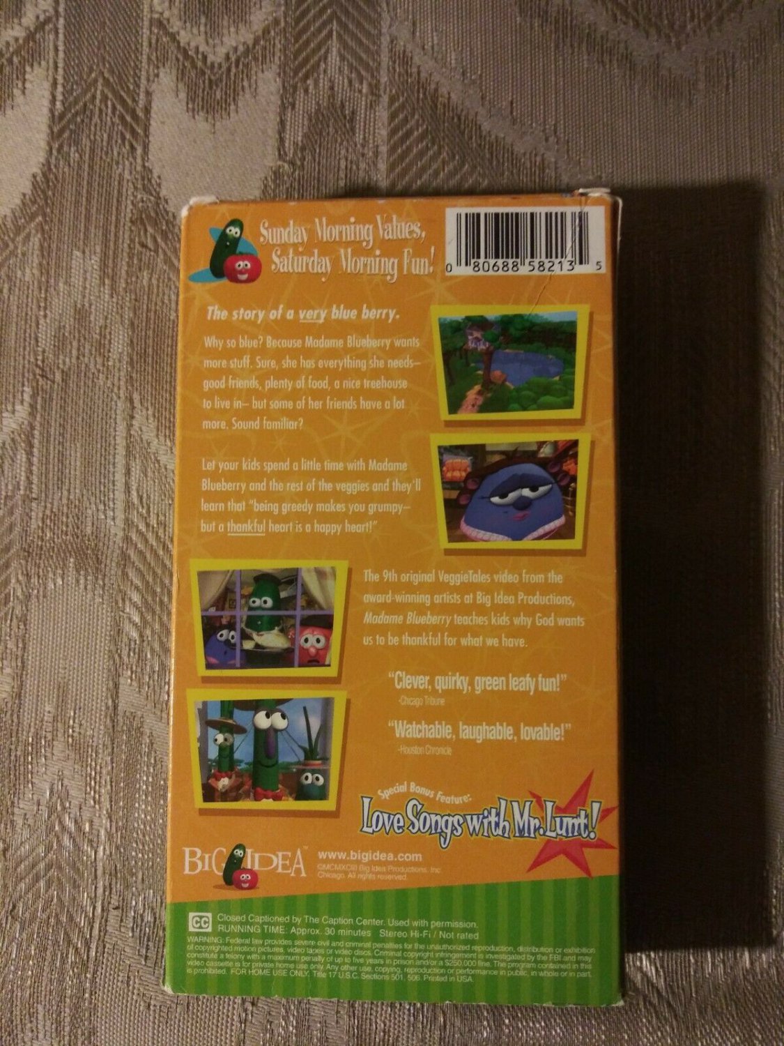 VeggieTales Madame Blueberry VHS Lesson In Thankfulness Big Idea 1993 ...