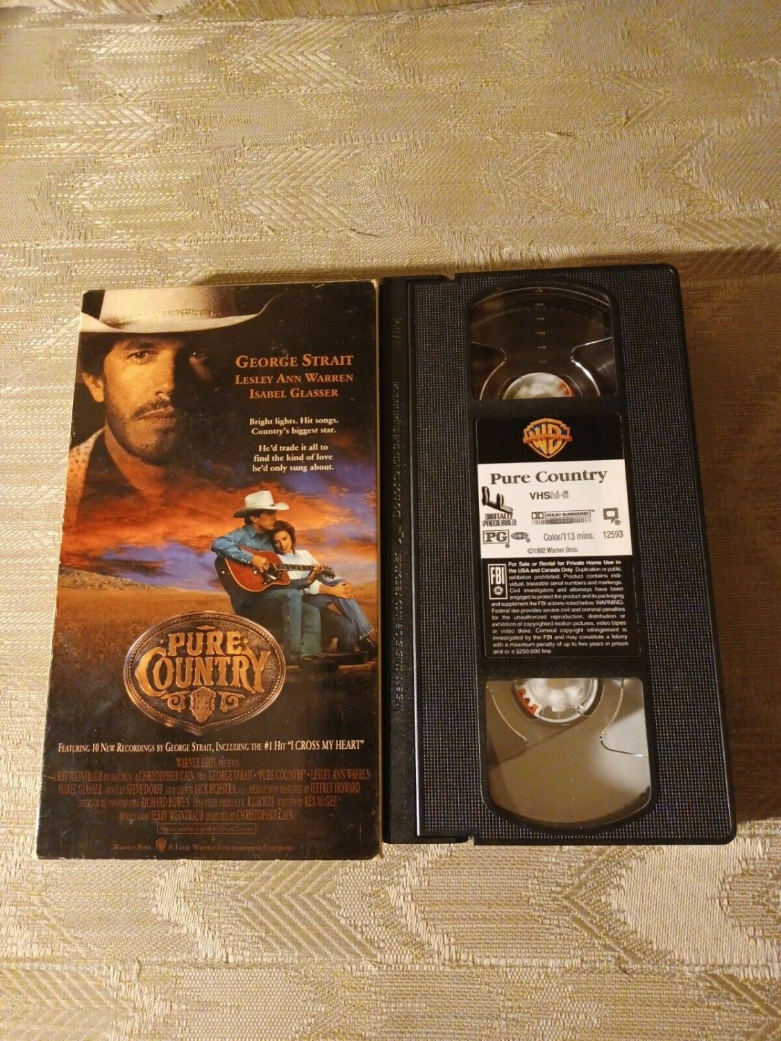 Pure Country Vhs 1993 George Strait Lesley Ann Warren Isabel Glasser Pg 