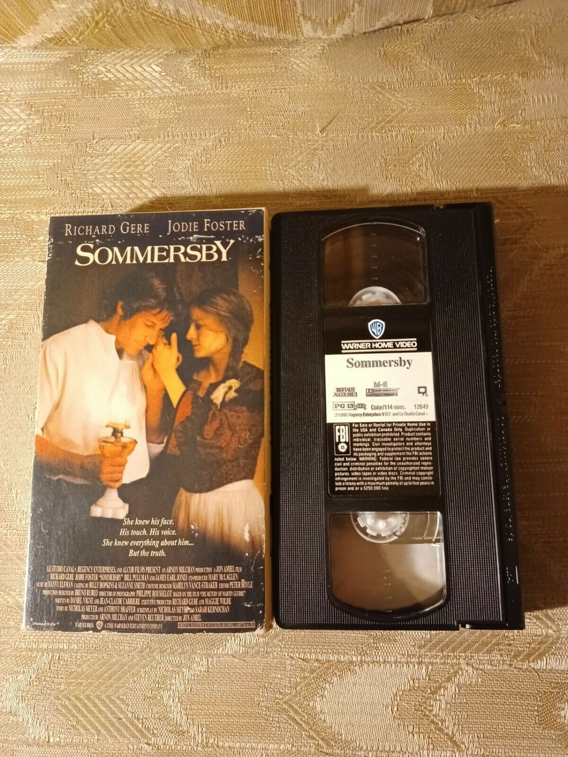 Sommersby VHS 1993 Richard Gere Jodie Foster PG-13 Color 114 Min WB ...