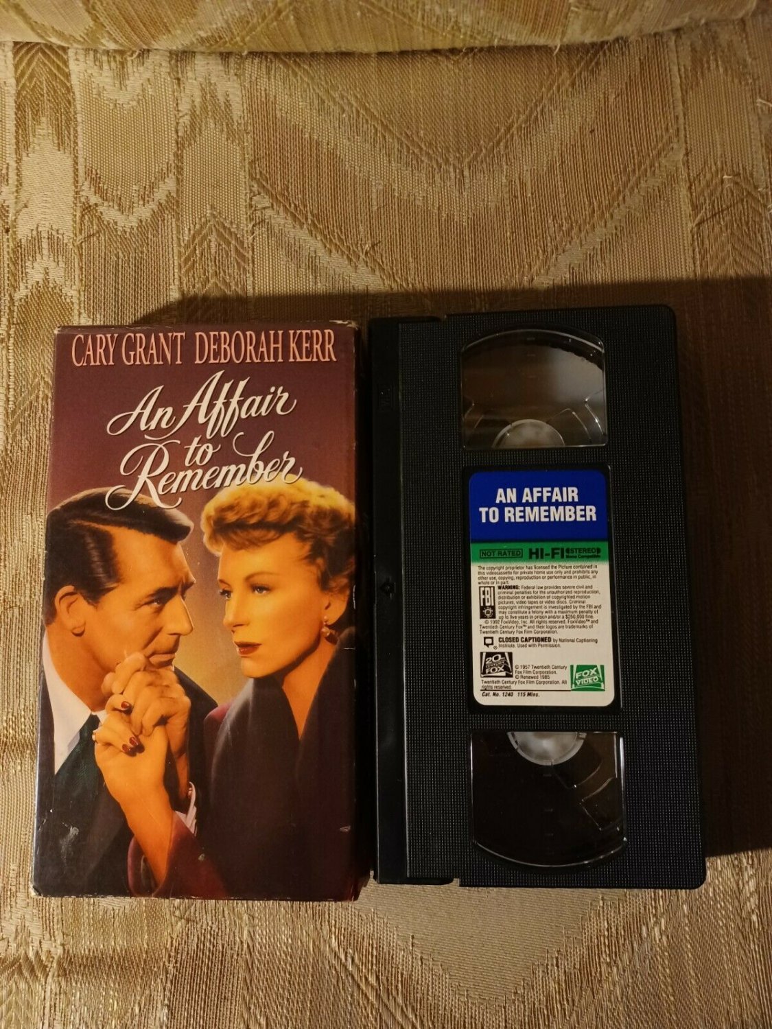 An Affair To Remember Vhs 1985 Cary Grant Deborah Kerr Fox Video 115 