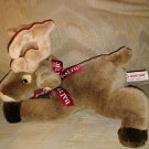 Aurora Reindeer Beanbag Plush 12" Baltic Ribbon Christmas Xmas Stuffed Animal