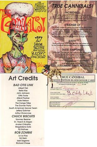 Rob Zombie TRUE CANNIBALS Limited Ed. Signed in BLOOD!