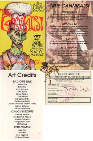Rob Zombie TRUE CANNIBALS Limited Ed. Signed in BLOOD!