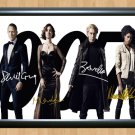 James Bond Skyfall Cast Signed x4 Signed Autographed Poster Print Photo mo27 A3 11.7x16.5""