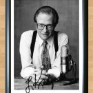 Larry King Signed Autographed Photo Poster 1 tv847 A4 8.3x11.7""