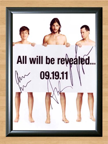 Two and a Half Men Cast Signed Autographed Photo Poster 1 tv966 A4 8.3x11.7""