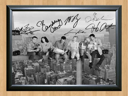 Friends Full Cast Signed Autographed Print Poster TV Photo Show Series Comedy tv9 A3 11.7x16.5""