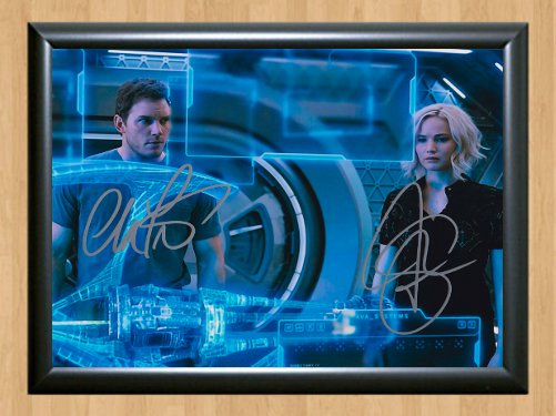 Jennifer Lawrence Chris Pratt Passengers Signed Autographed Photo Poster tv825 A2 16.5x23.4"